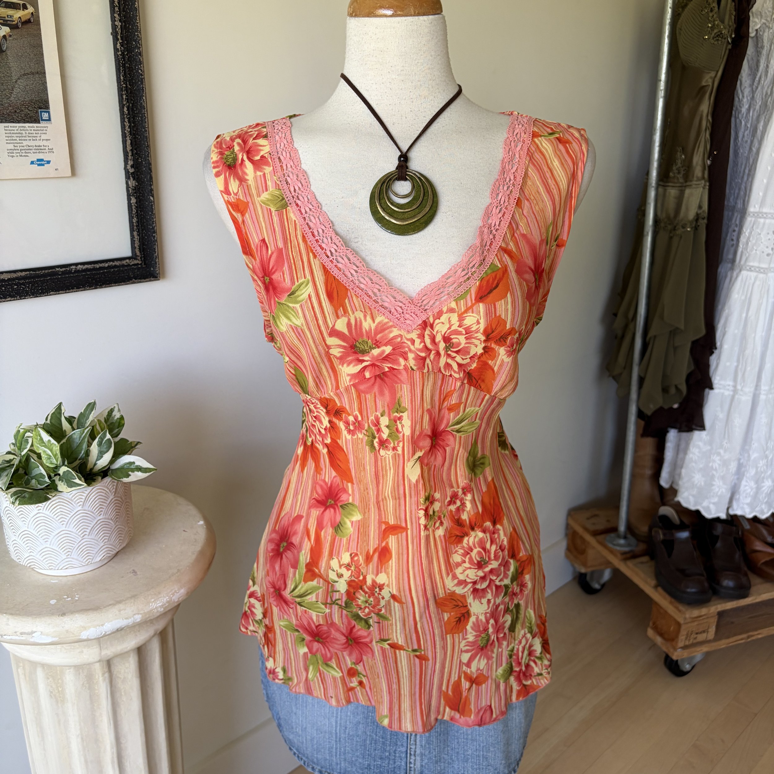 Vintage Floral Tank Top