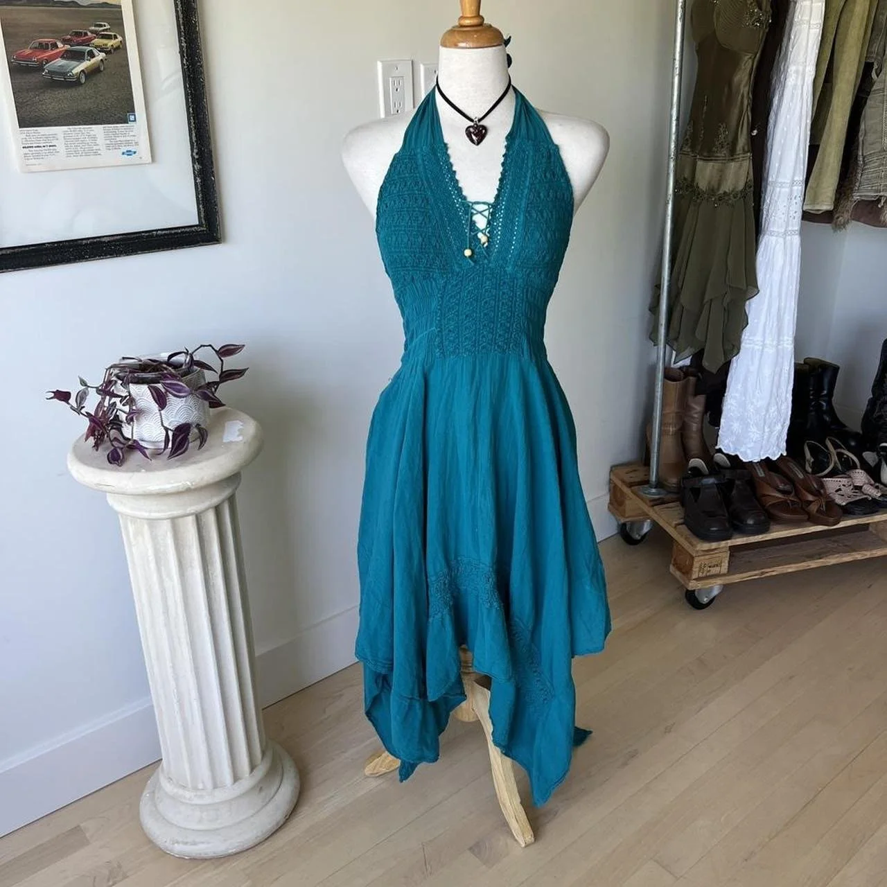 Vintage Halter Maxi Dress