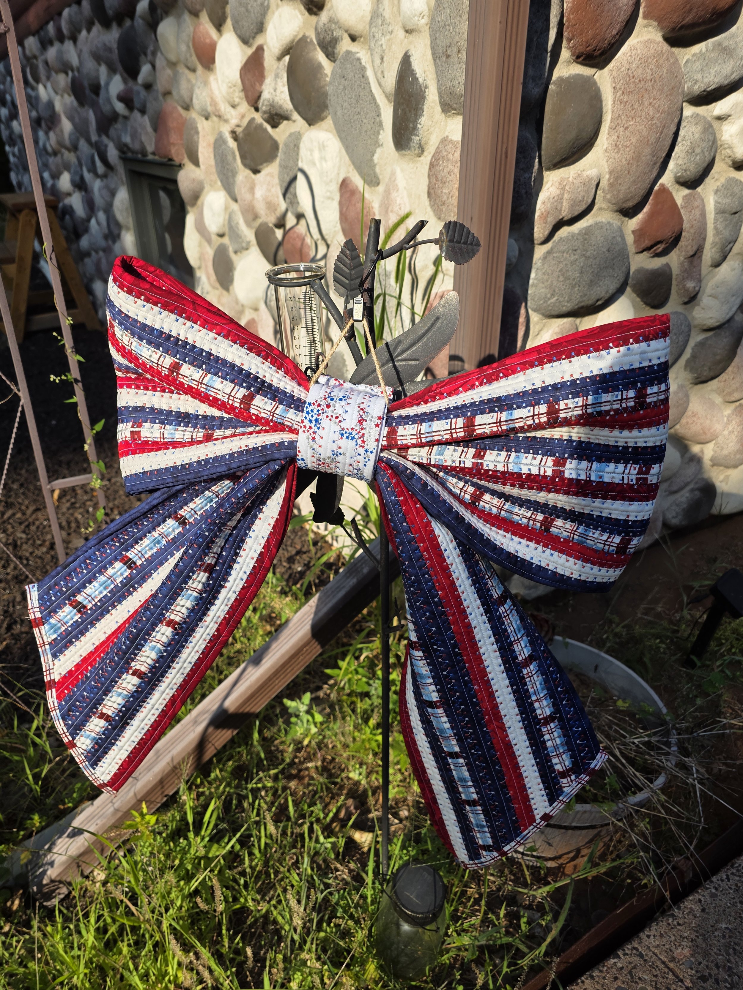 Large jelly roll door bow decor