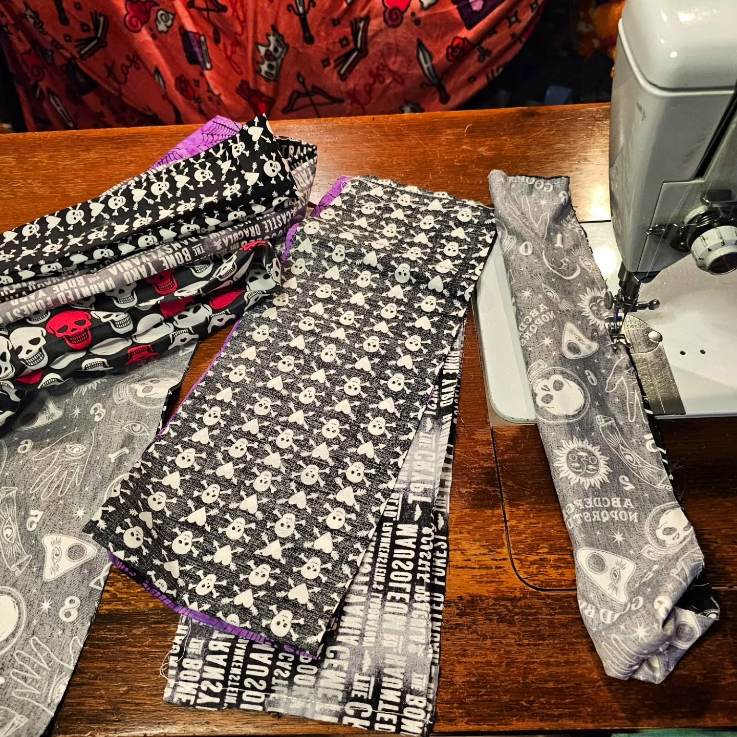 Scrunchies in progress! Lots of halloween incoming 🎃🍂