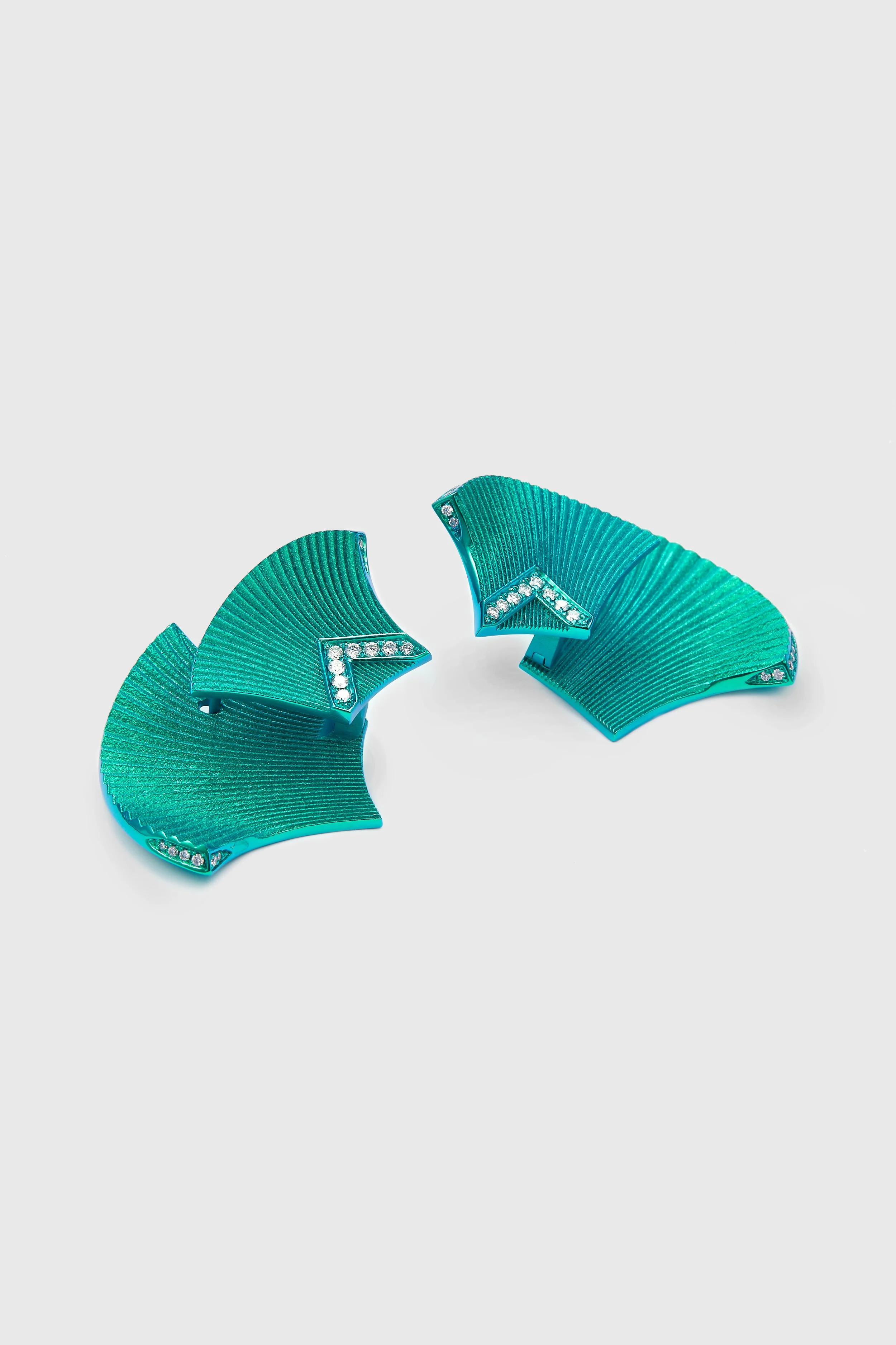 Turquoise Fan Earrings