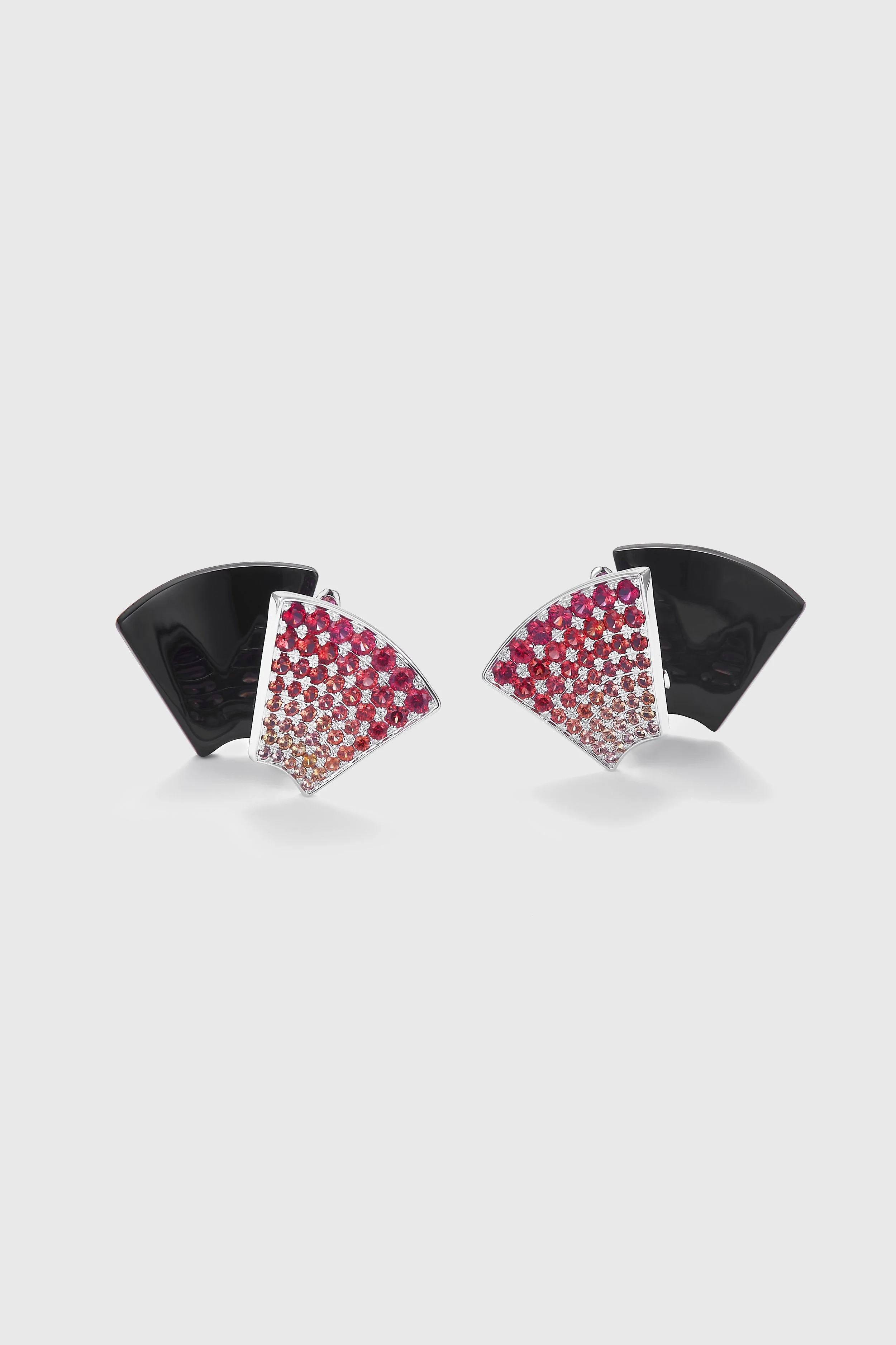 Sunset Pave Fan Earrings