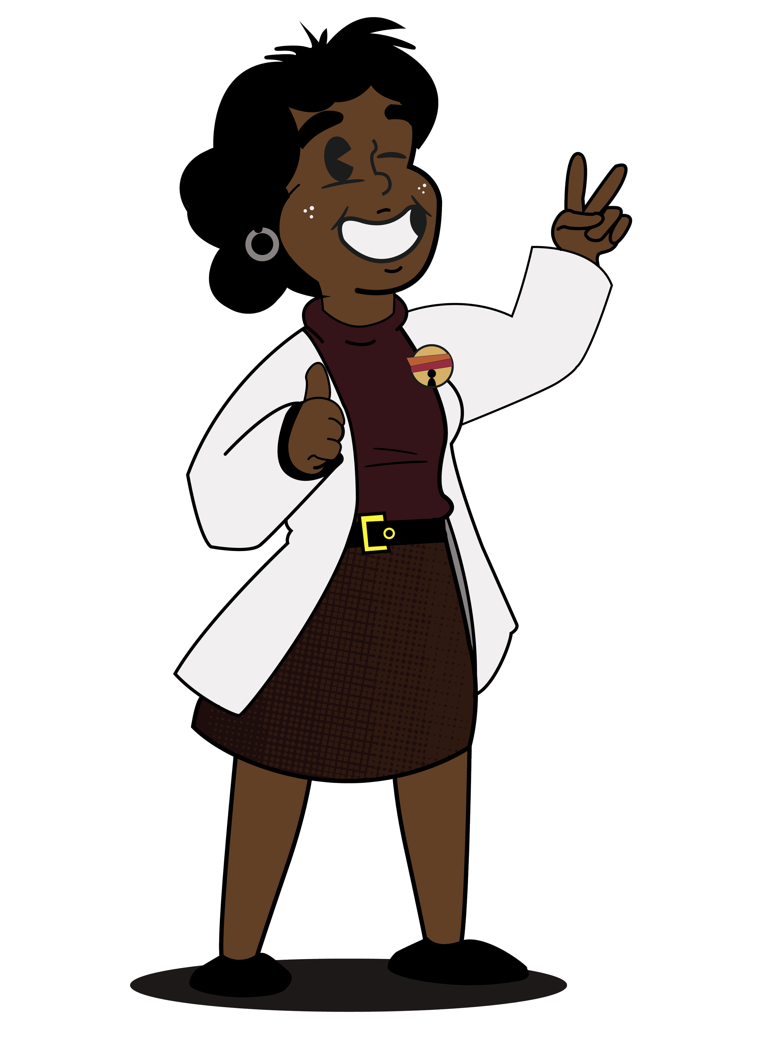Lady Atomica is the Mascot for Stellar Atomics. Serving as a public figure for Stellar Atomics for promotional advertisements, helping with memorability for younger Children.