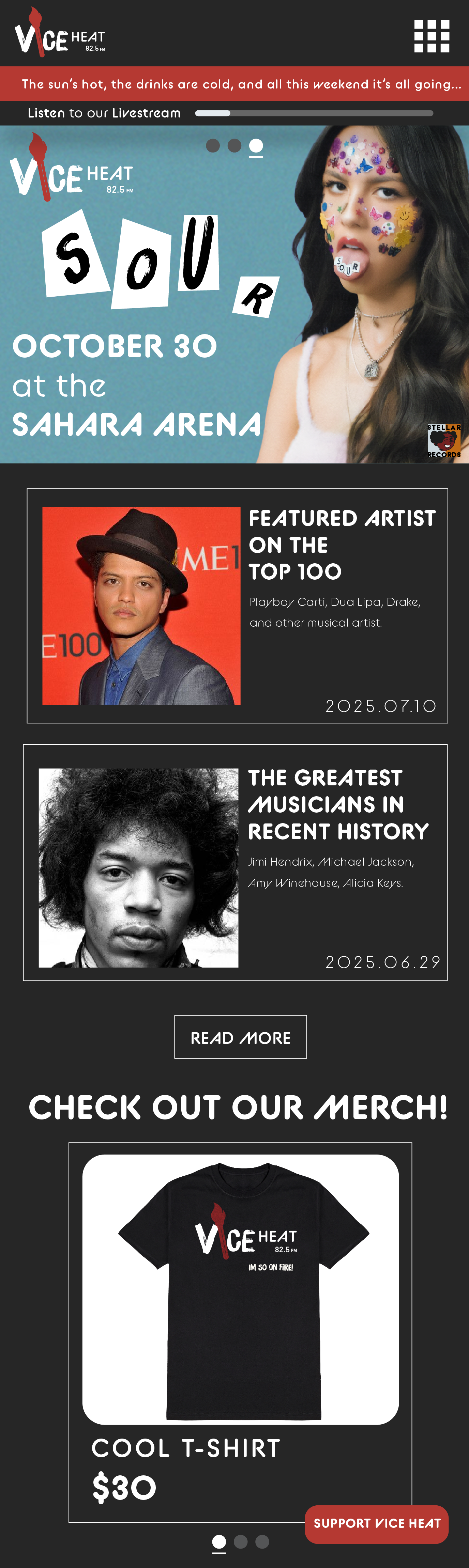 Mobile Mockup for website hoempage