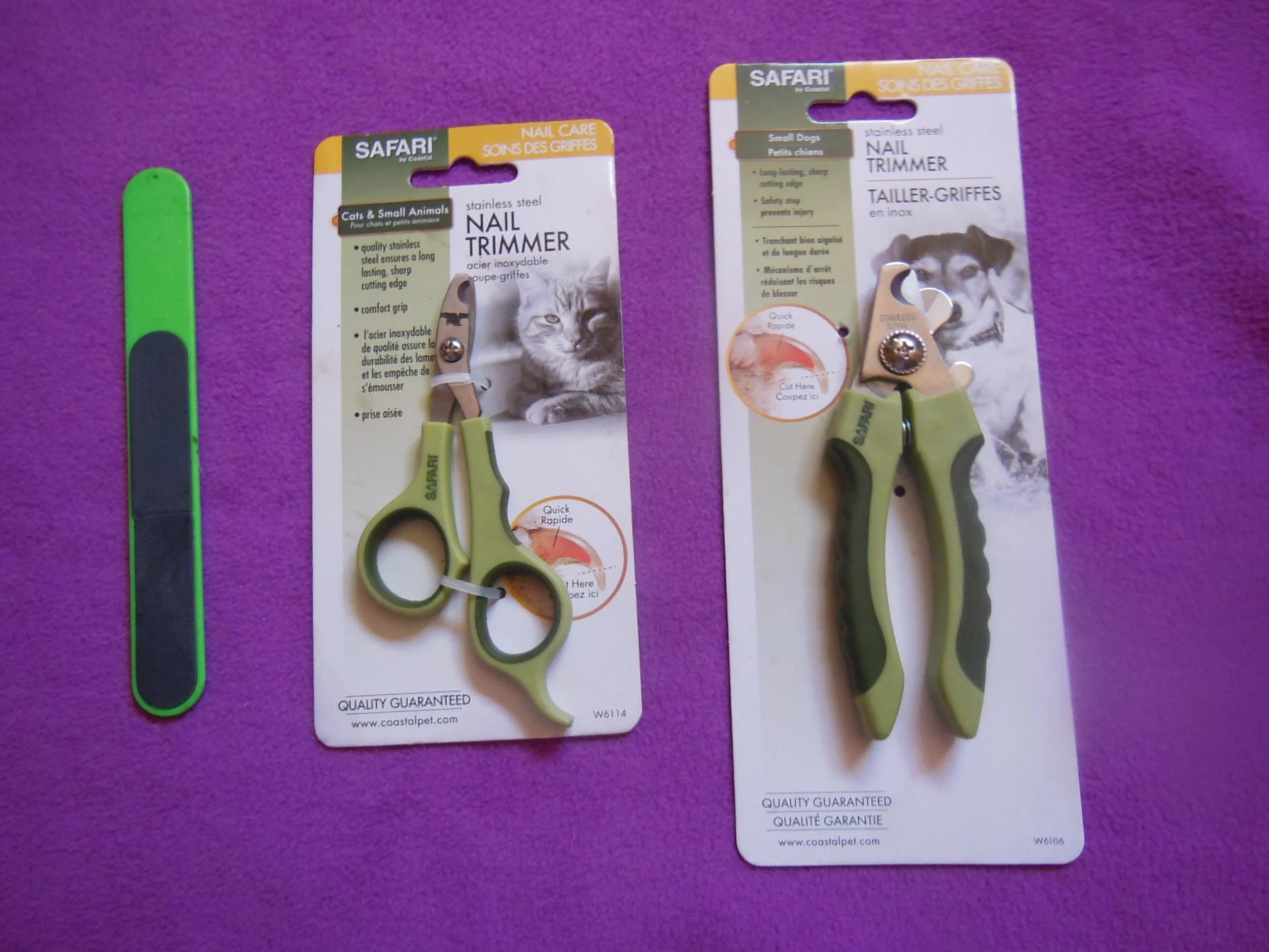 rabbit nail trim tools: nail file, cat nail clipper and dog nail trim clipper
