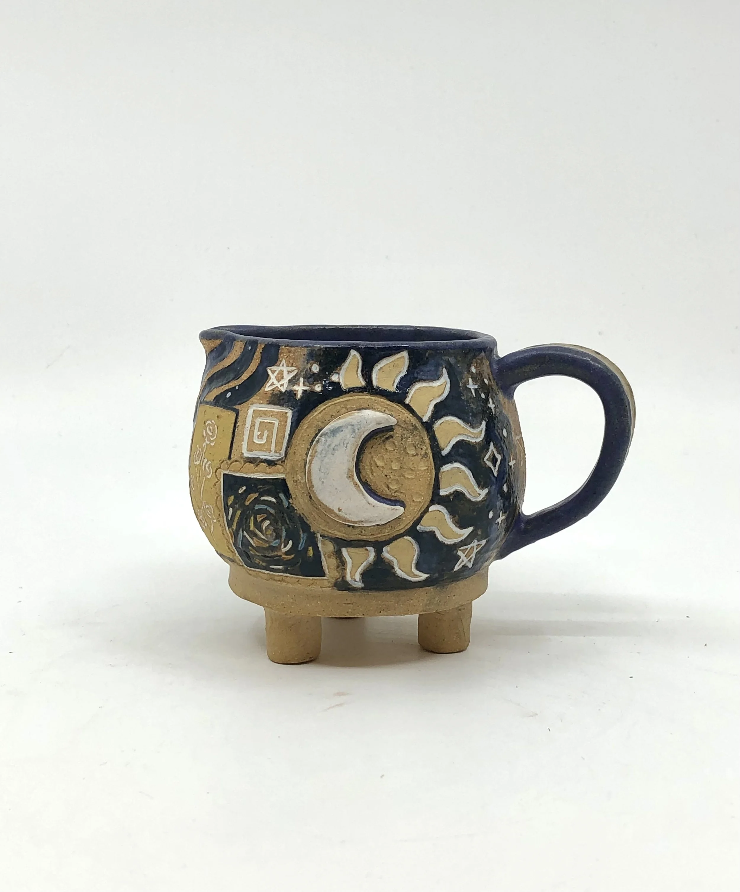 "Starry Pitcher," 2023, ceramic, glaze, underglaze