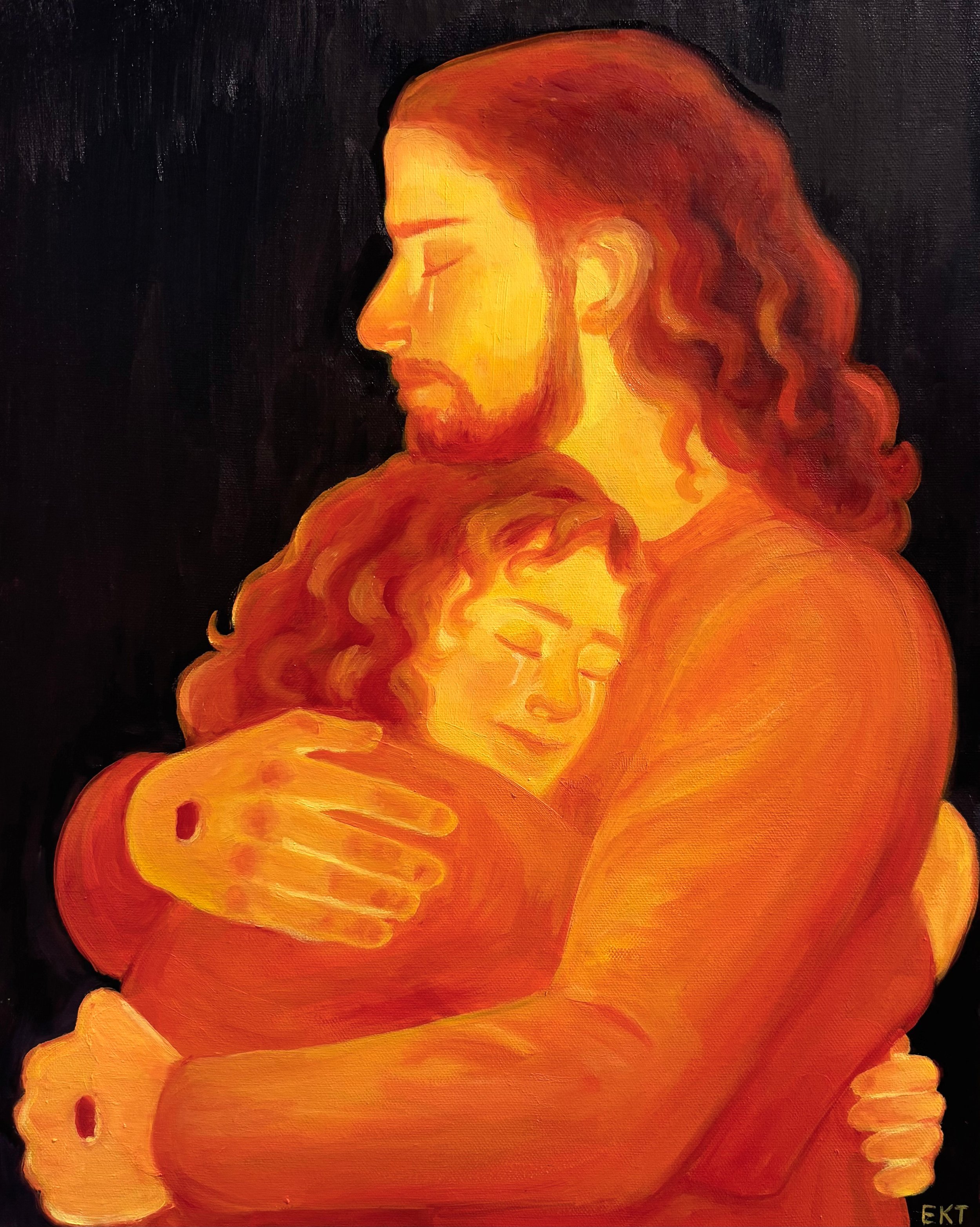 "What a Friend,"
2025,
oil on canvas,
20 x 16 in