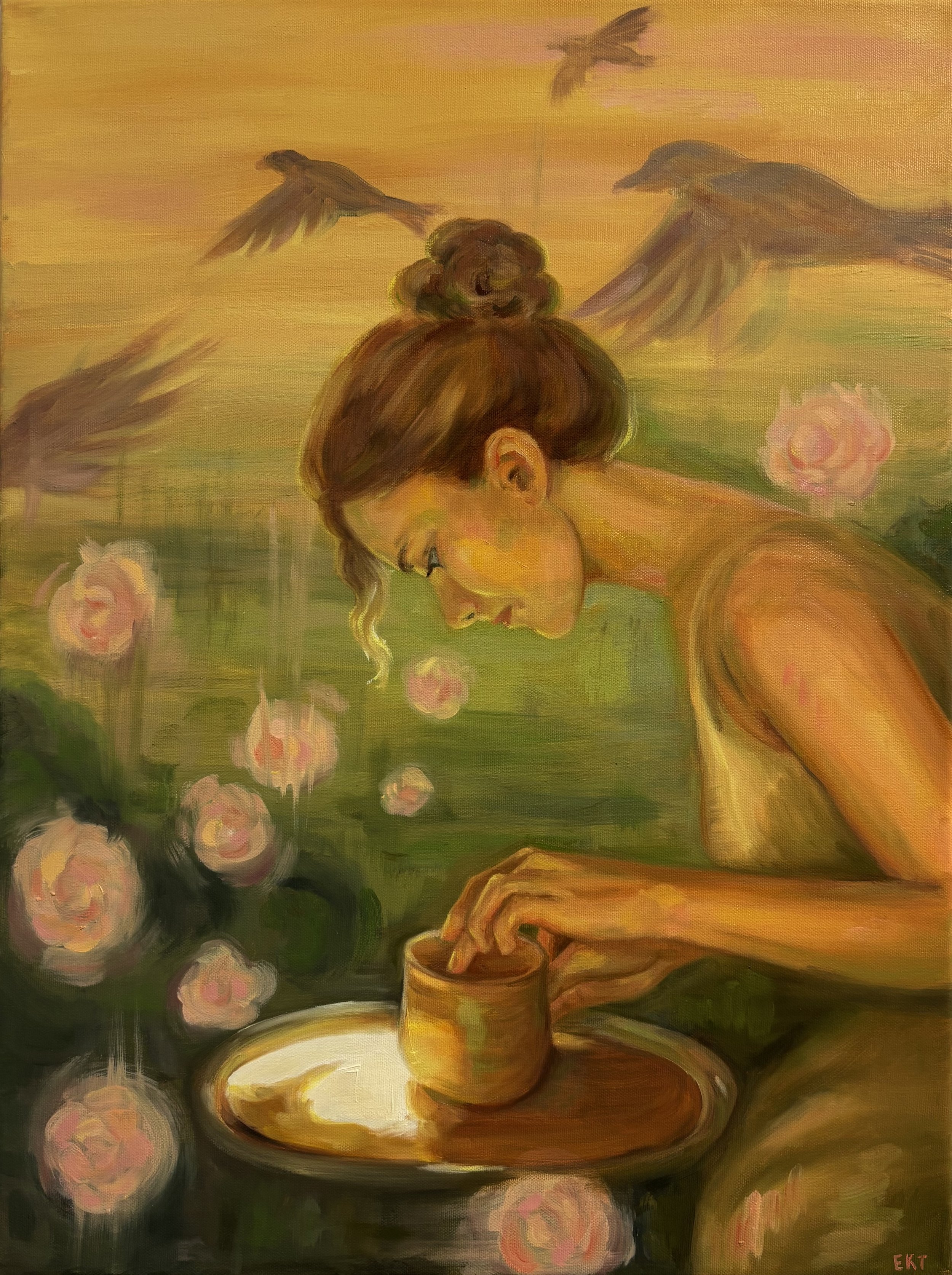 "Your Labor is Not in Vain," 2025, oil on canvas, 24 x 18 in.