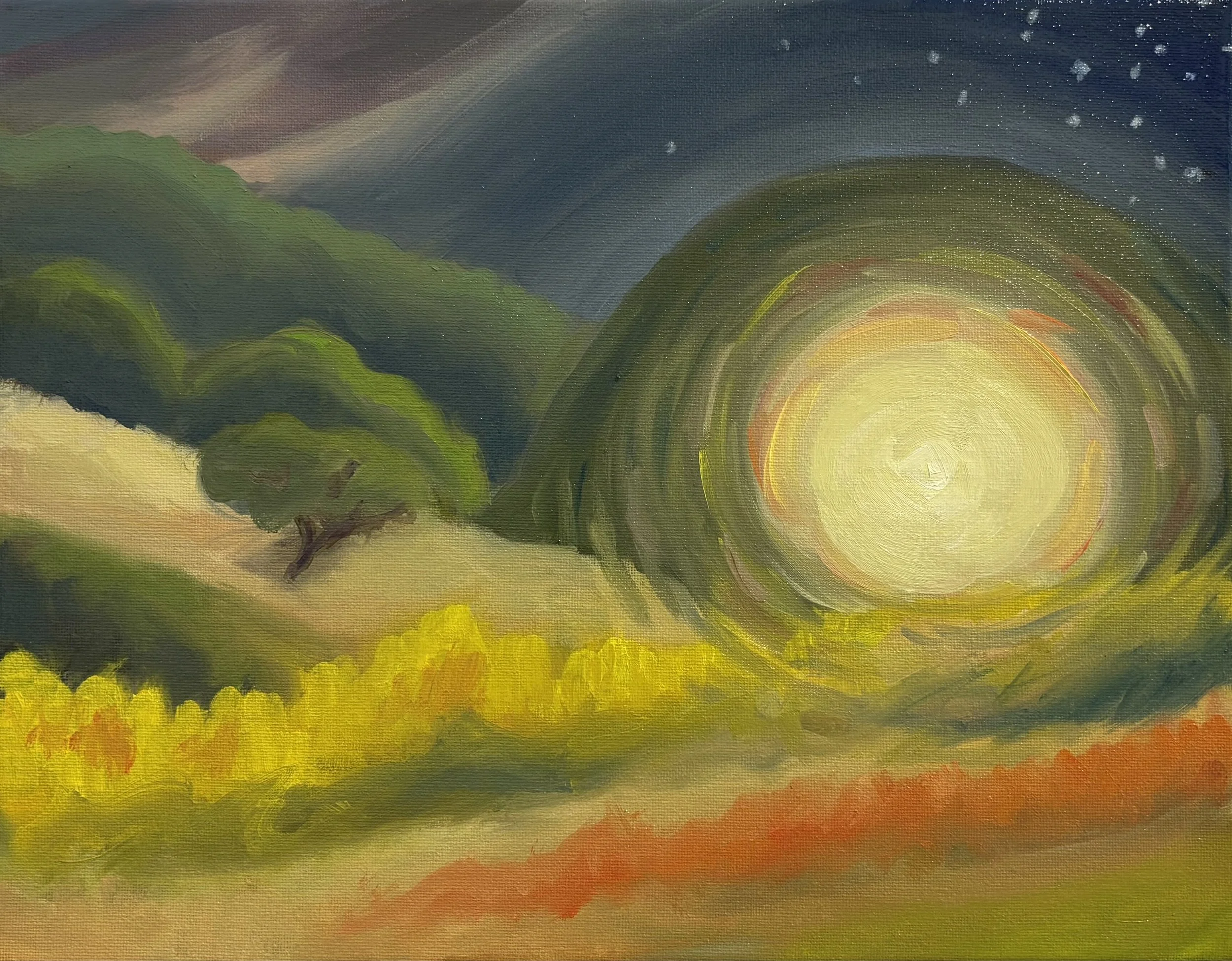 "Empty Tomb," 2025, oil on canvas, 11 x 14 in