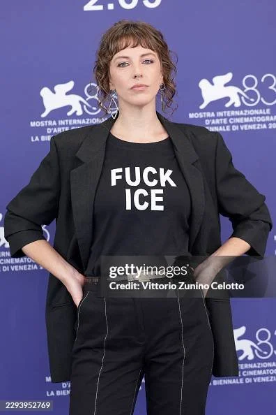 Rachel Lauren Mueller at the Venice Film Festival photocall for They’re Here
