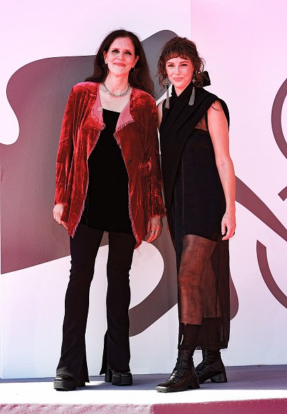 Rachel Lauren Mueller’s Venice premiere look with DZHUS, vintage DKNY, and Miista boots