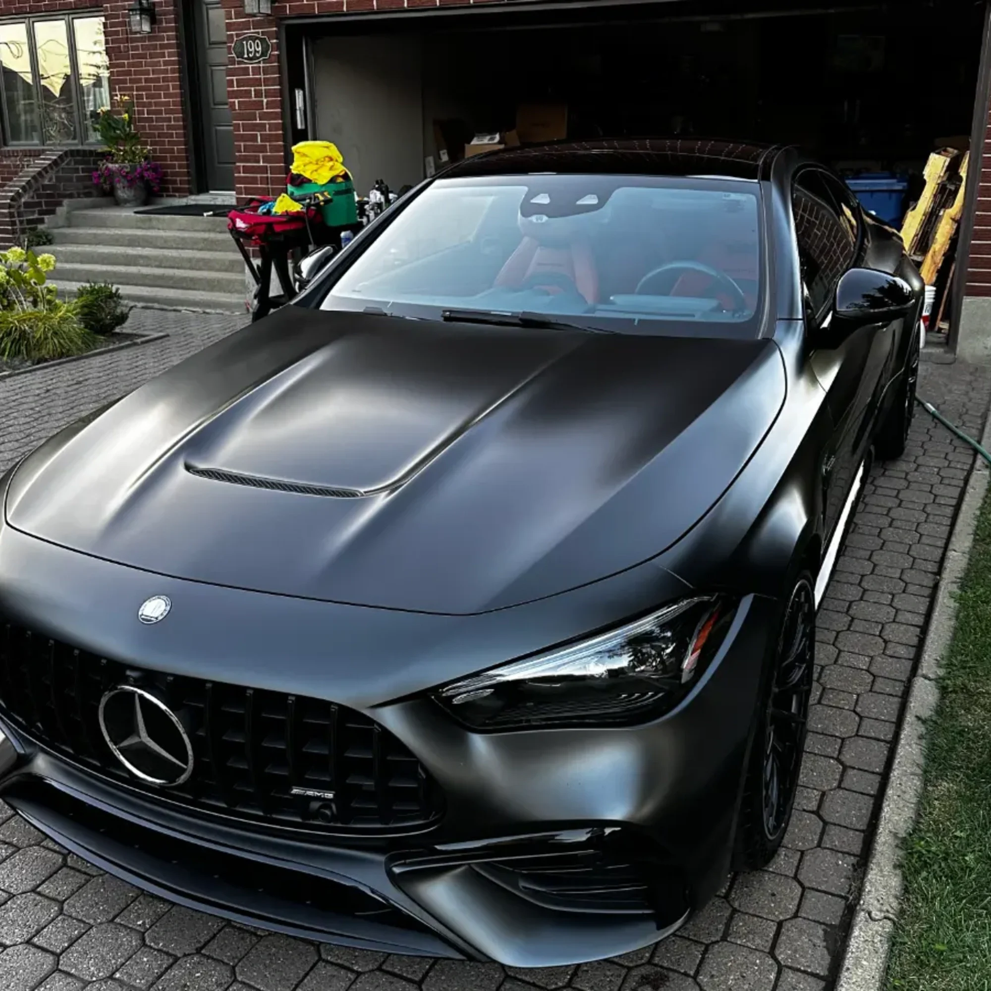 A black Mercedes-Benz