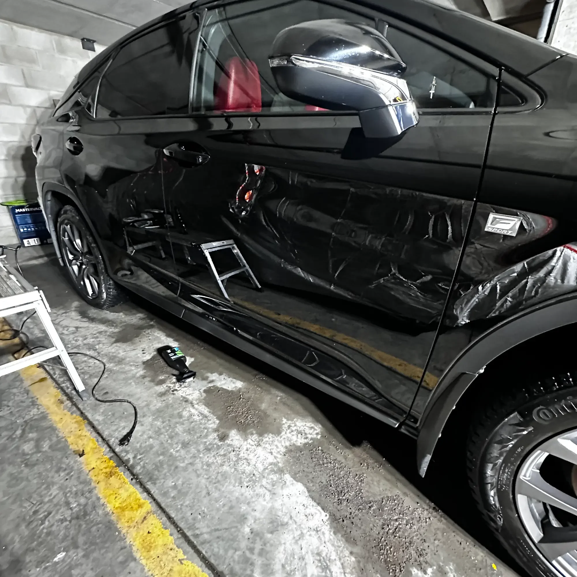 A black Mercedes-Benz AMG