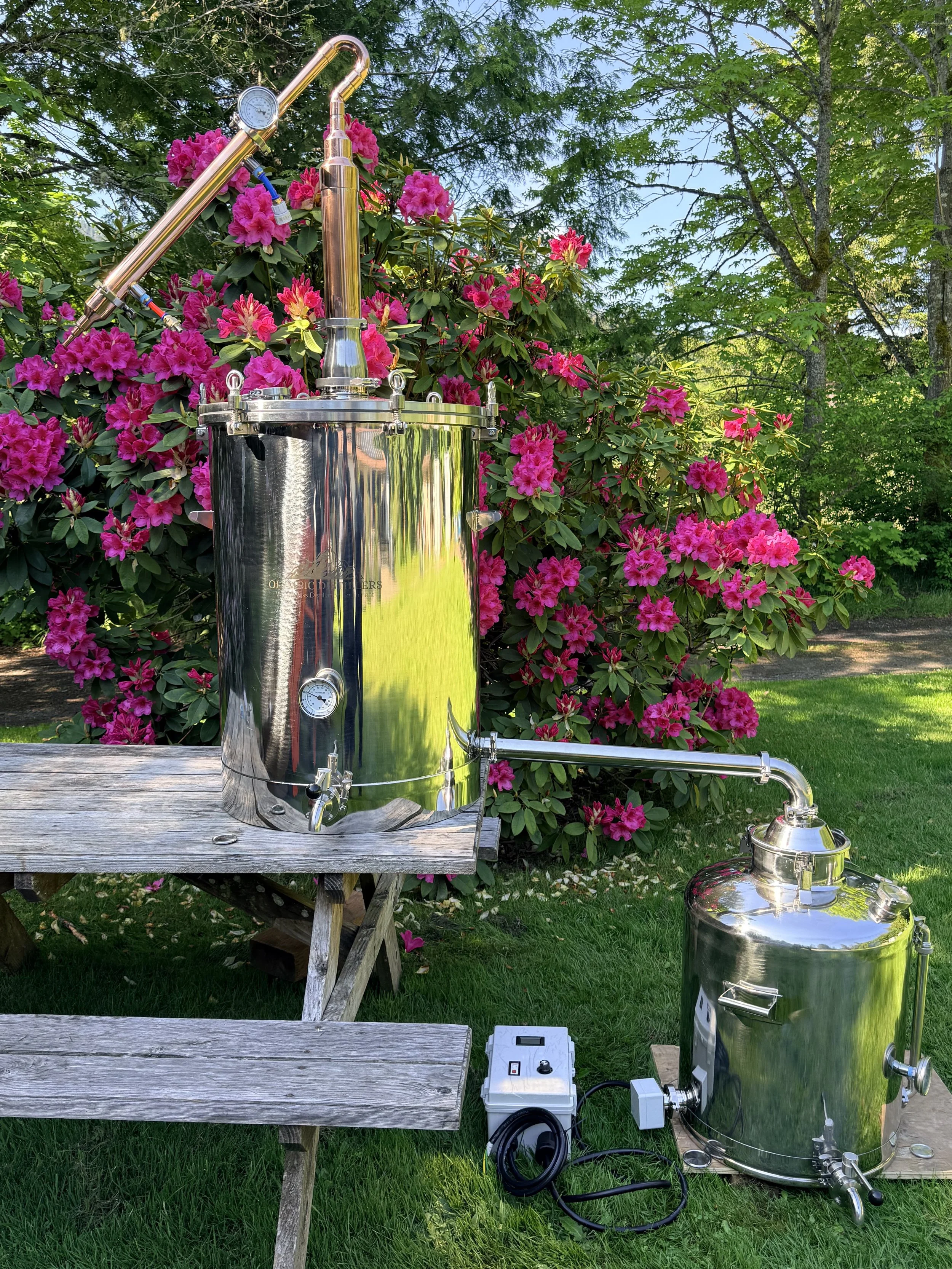 200L essential oil still with copper head