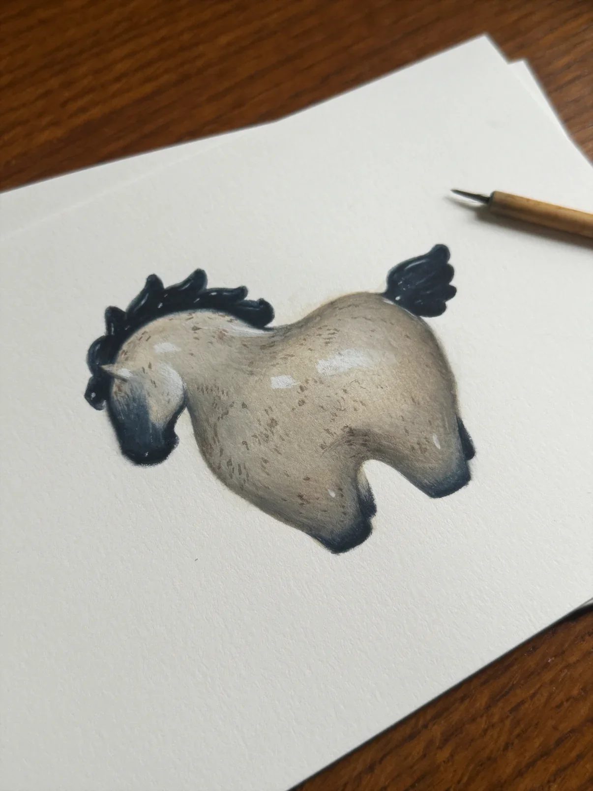 Horse Study• Original Watercolour Painting
