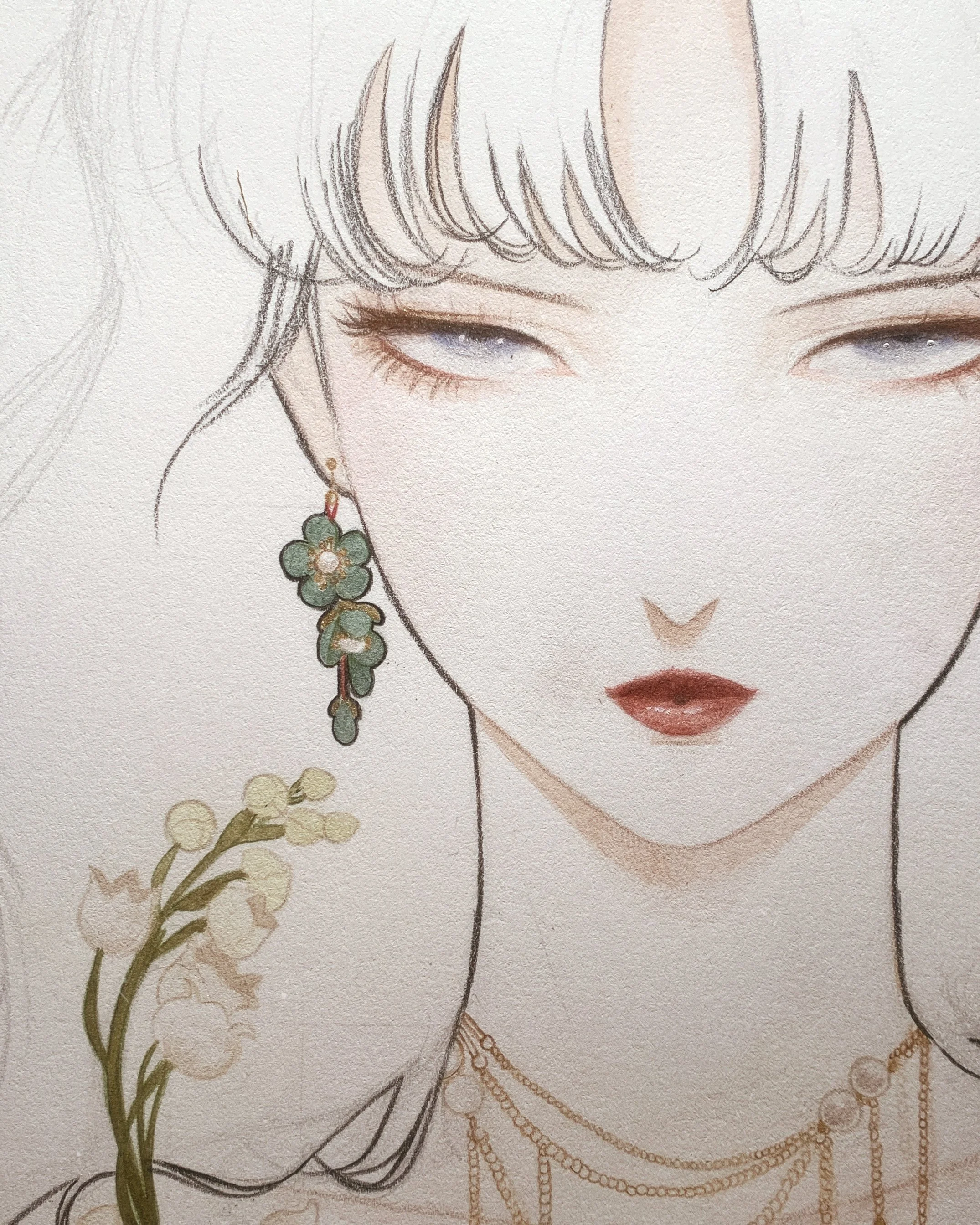 A watercolor sketch by Janice Sung