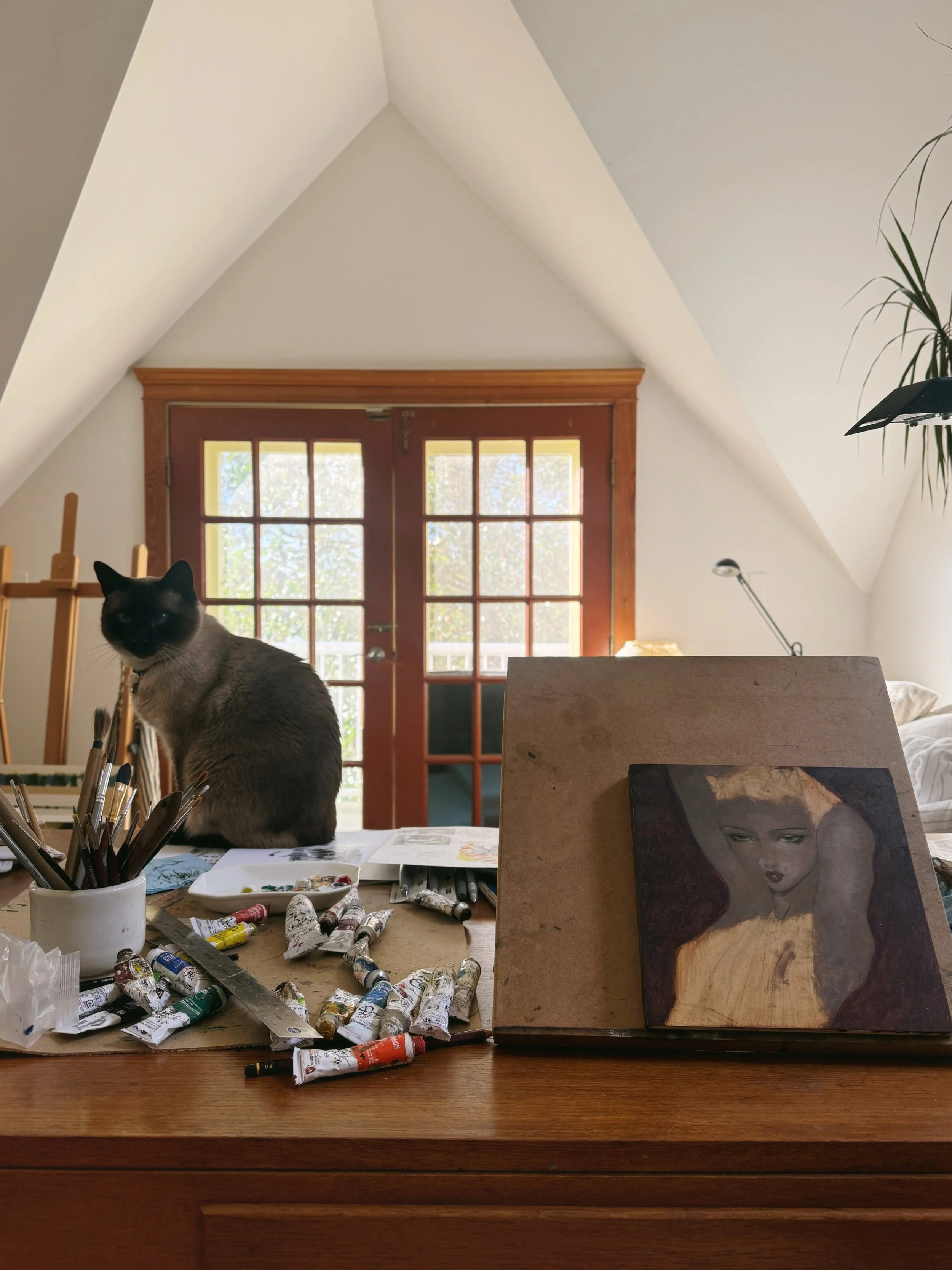 Janice Sung's painting studio workshop