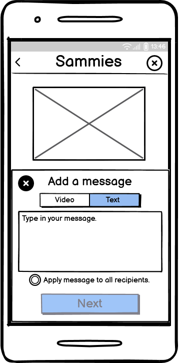 Select a Video or Text Message