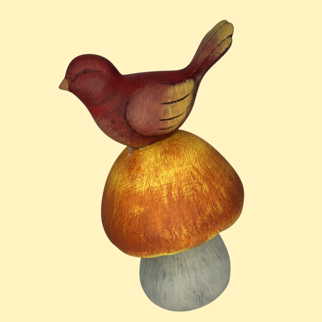 Bird on Mushroom