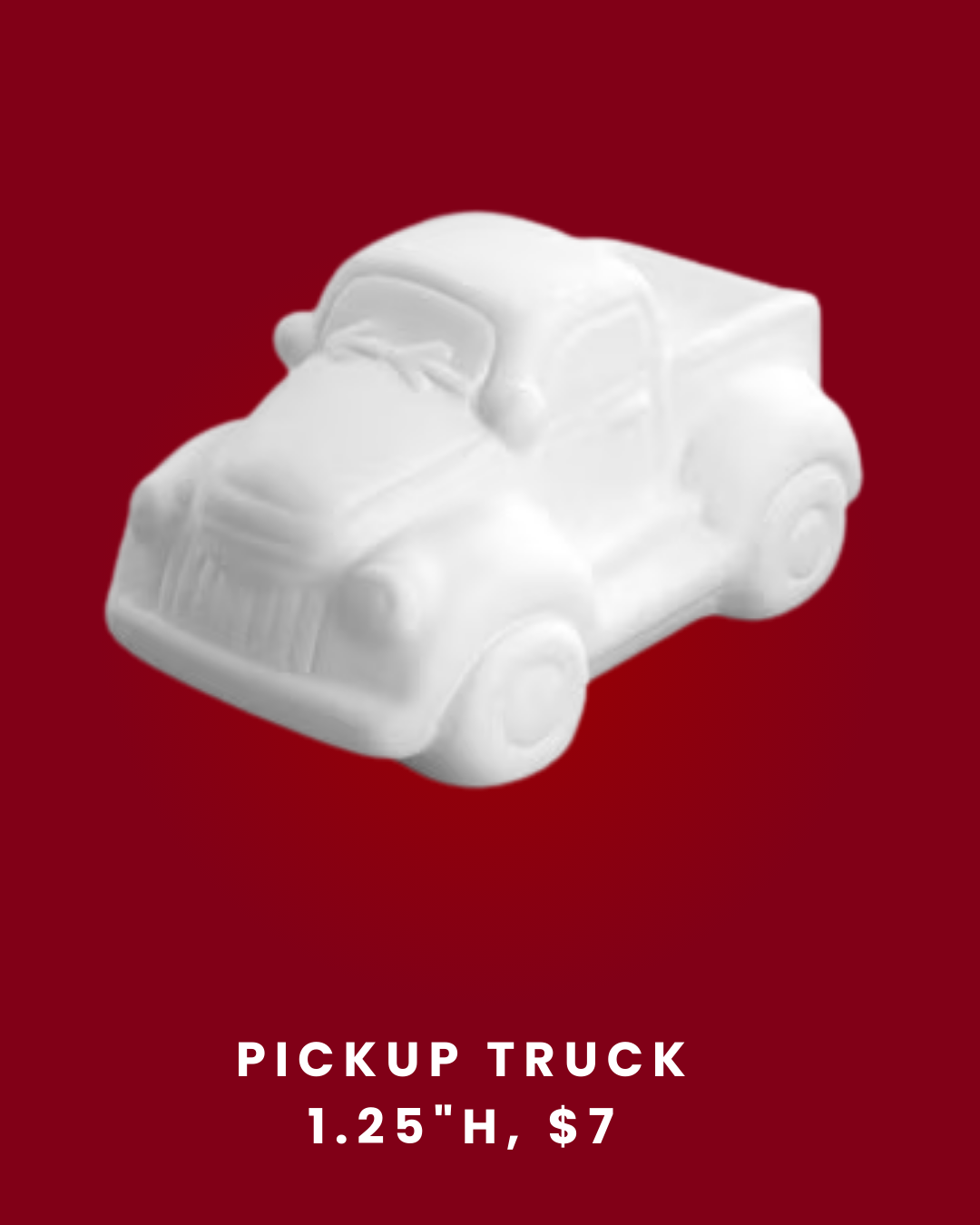 Mini pickup truck Christmas Village