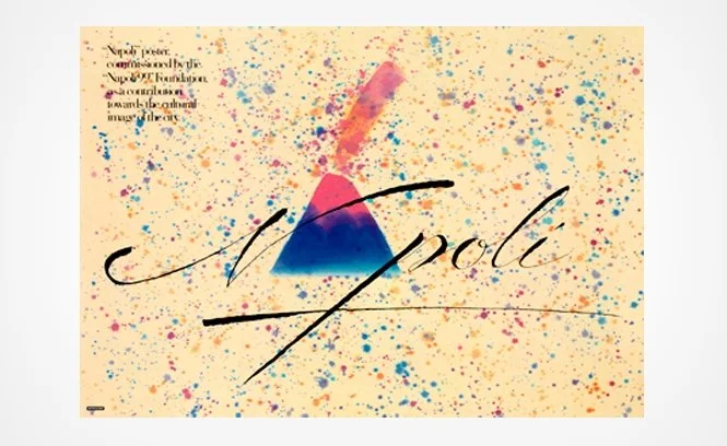 Milton Glaser Napoli poster 1984–1986 for the Naples Ninety Nine Foundation as part of a set of 25 posters by international designers to promote a renewed cultural image of Naples. 67.9 × 99.1 cm (roughly 27 × 39 inches), No damage near mint conditio