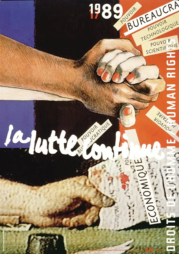 La Lutte Continue - 1989.
Designer - JAN VAN TOORN