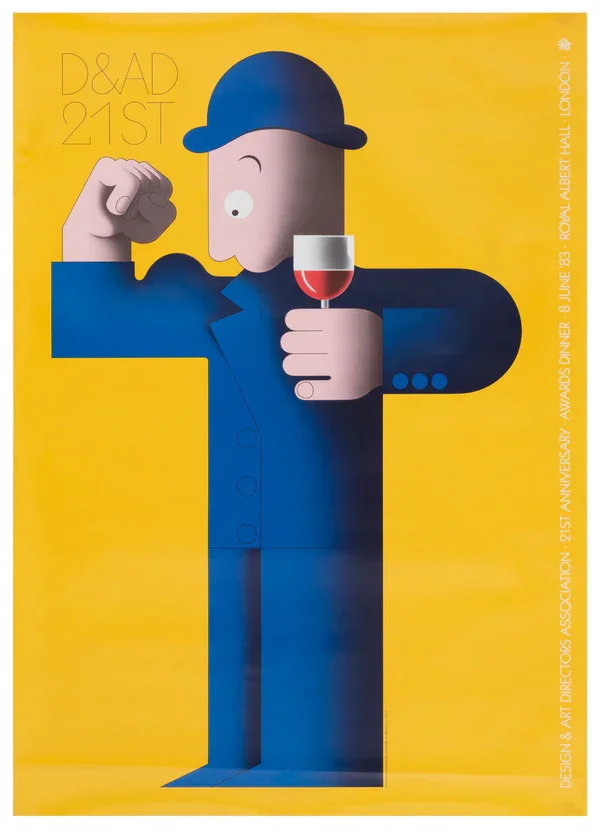 D&AD 21st Anniversary Awards 1983 
Designer ALAN FLETCHER signed by the designer