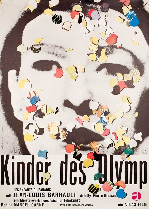 Les Enfants du Paradis Original poster German re-release 1966
Poster design ISOLDE MONSON-BAUMGART
