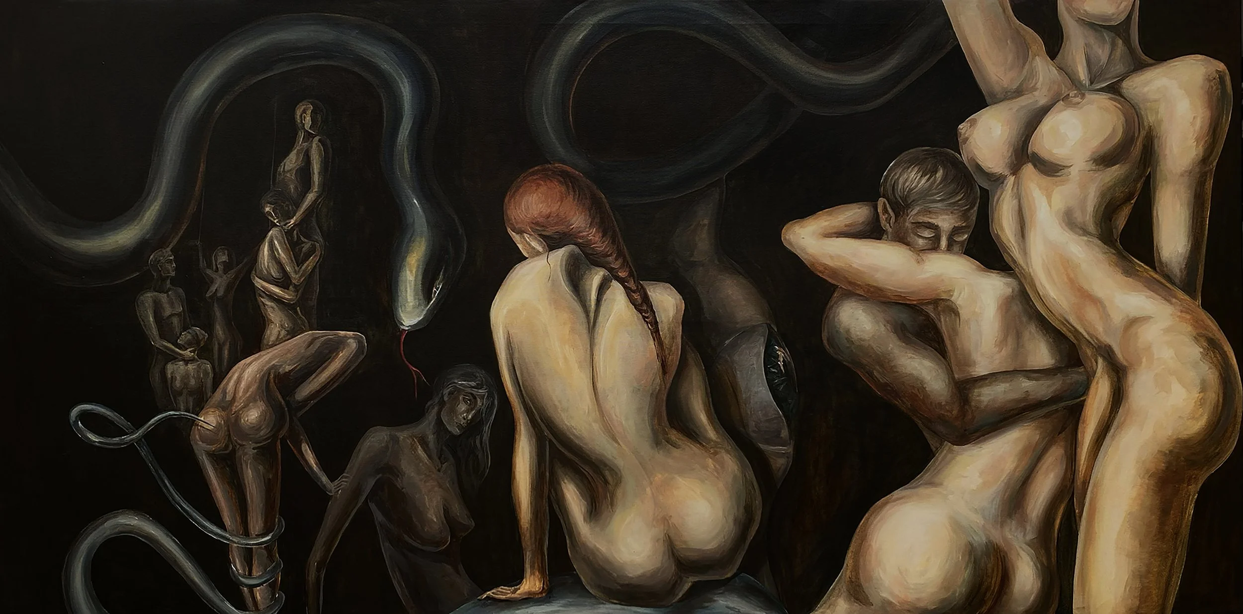 Tayisiya, The Last Orgy, 2023, Acrylic on canvas, 75x150 cm.jpg