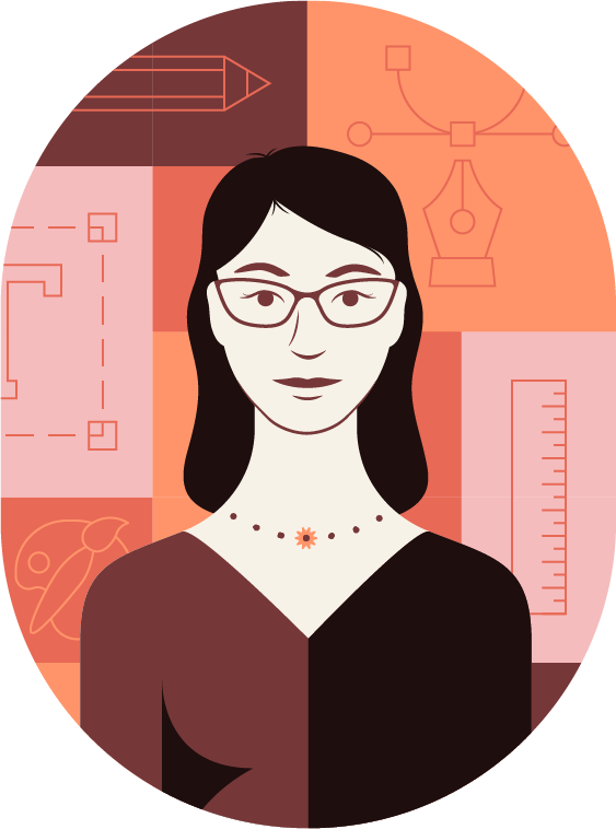 Geometric illustration of Robyn Walker, Founder of Sunward