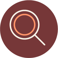 Icon of a magnifying glass