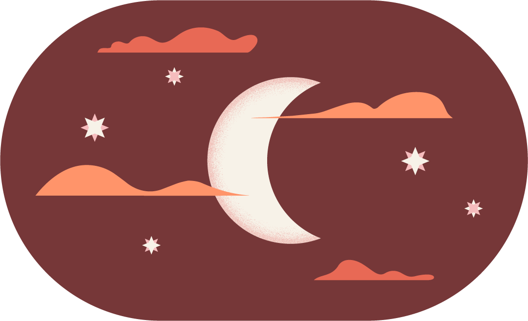 Geometric illustration of a moon