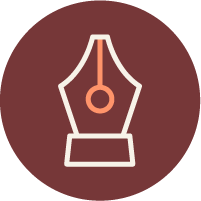 Icon of a pen nib