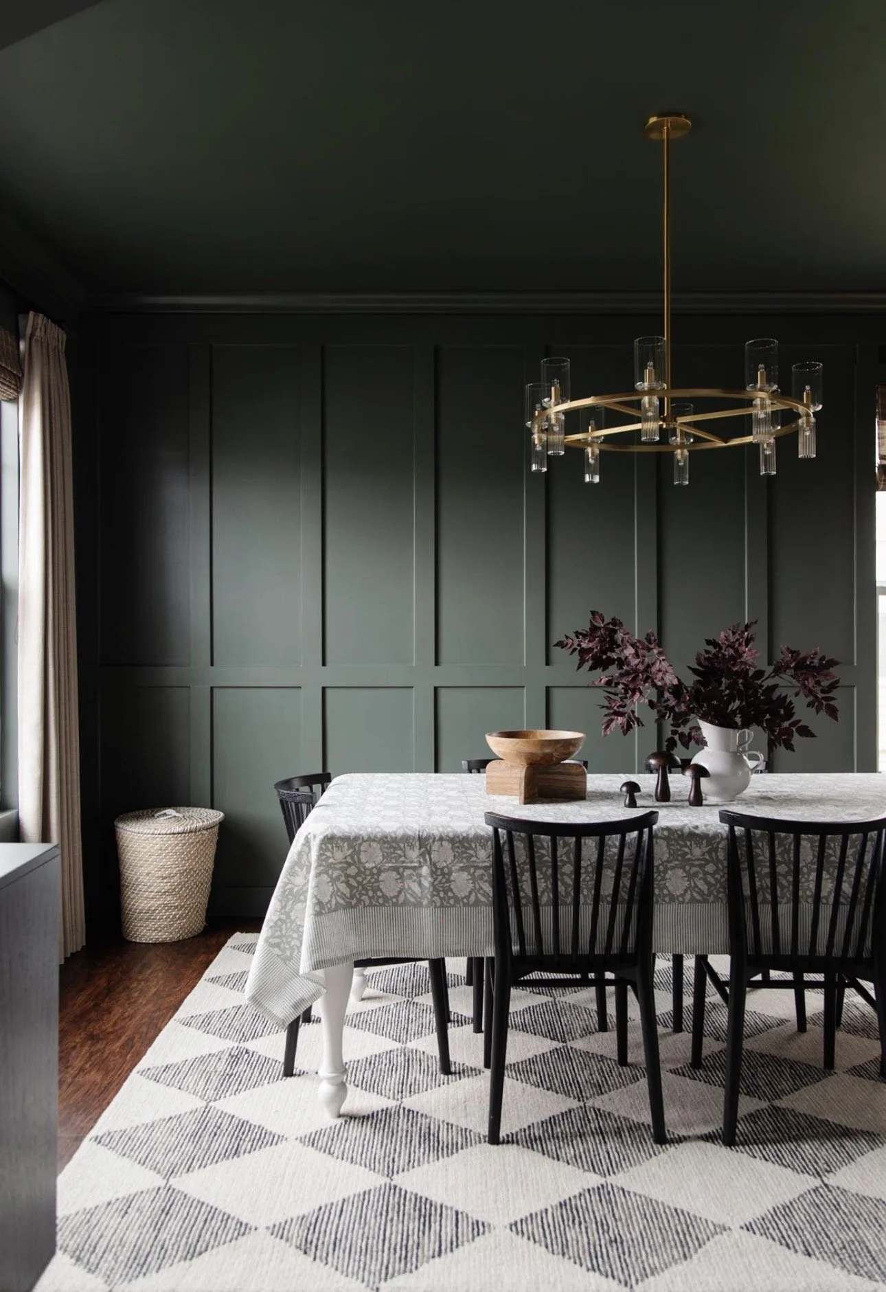 Dining room furnishings and layered details from The Vesper Project