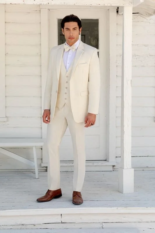 Pure Silk Fabrics Creme Suit