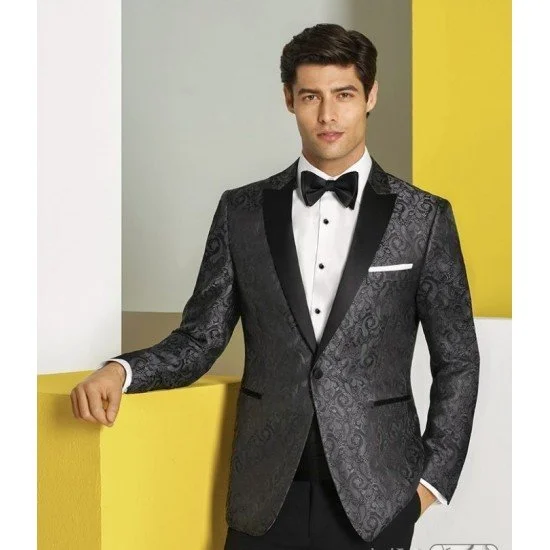 Charcoal Paisley Tuxedo