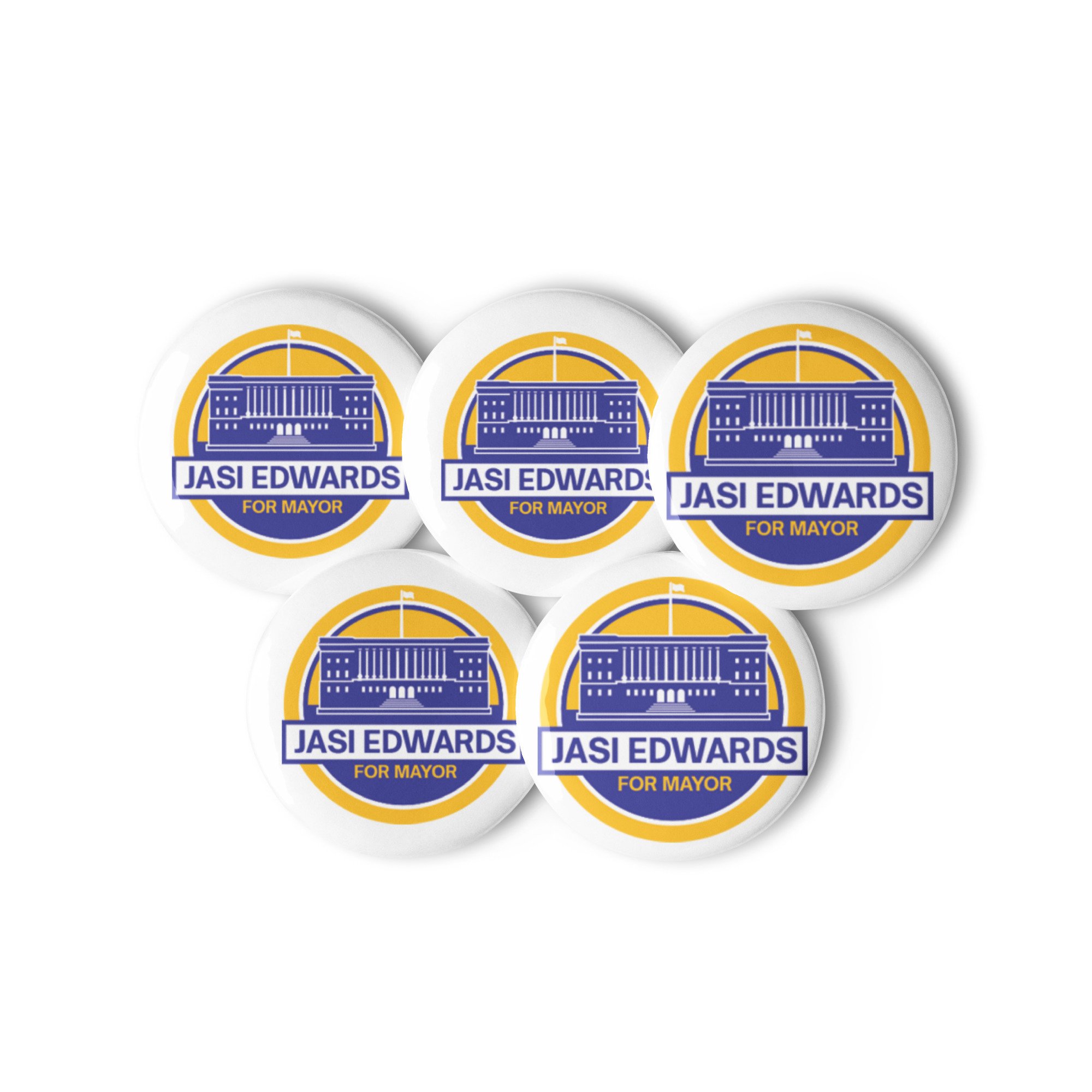 Jasi Edwards for Mayor - Set of Pin Buttons
