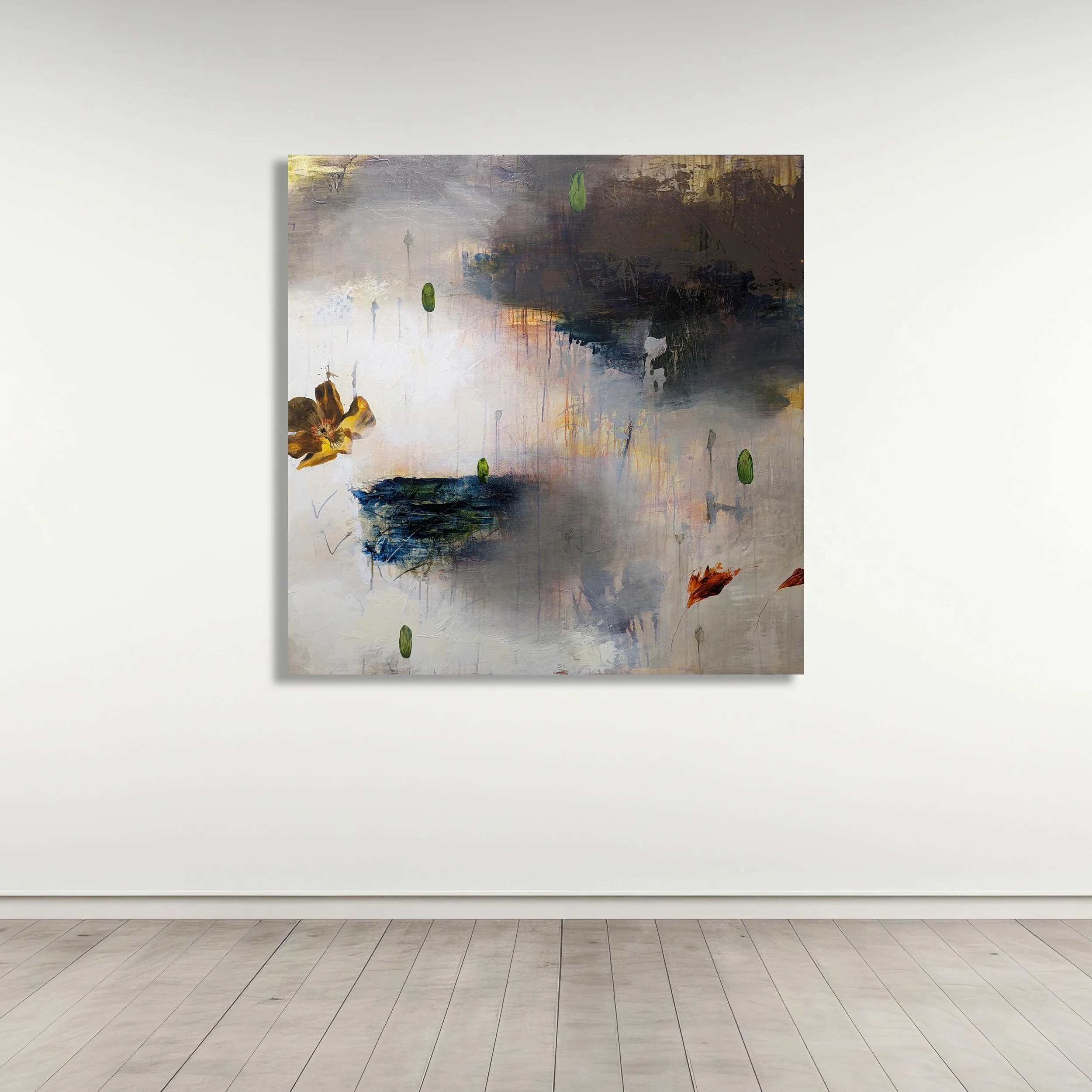 REFLECTION

 

 Acrylic, paper, pencil on paper 40 x 40 inches SOLD 