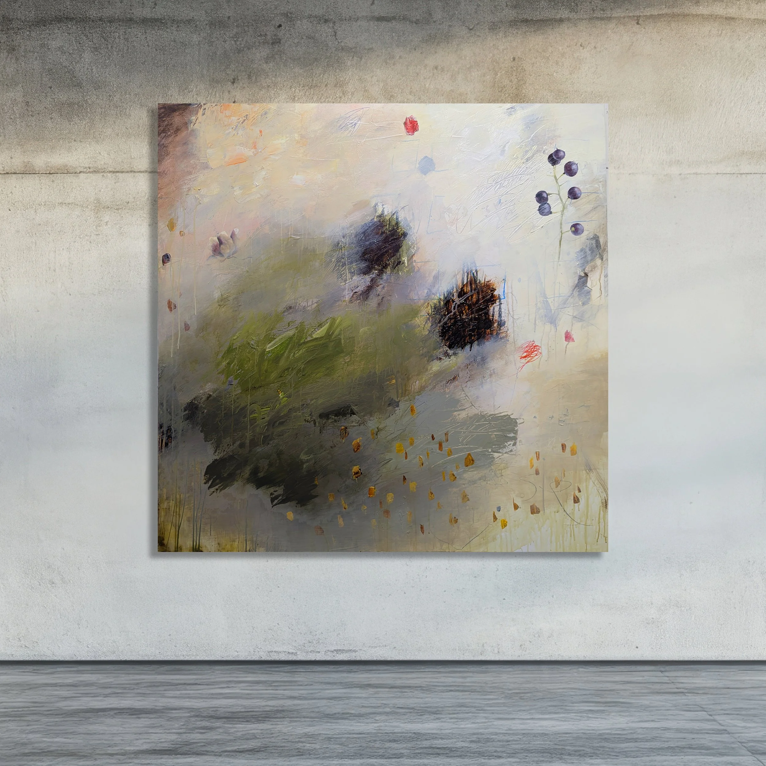 THRESHOLD

 

 Acrylic, charcoal, pencil, crayon, paper on panel 48" x 48"  Available  