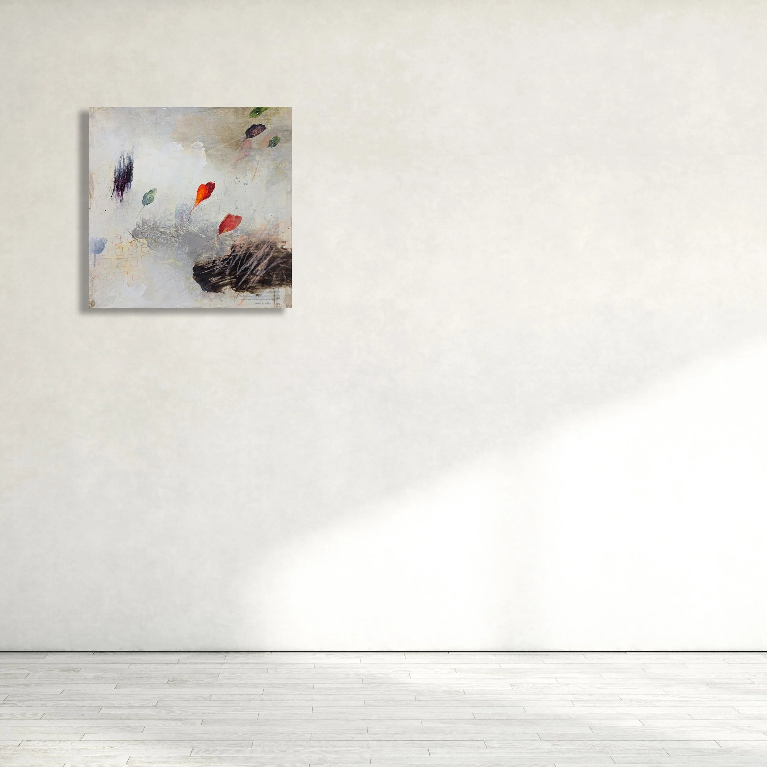 WELLSPRING

 

 Acrylic, charcoal, pencil, crayon, paper on panel 12" X 12" SOLD