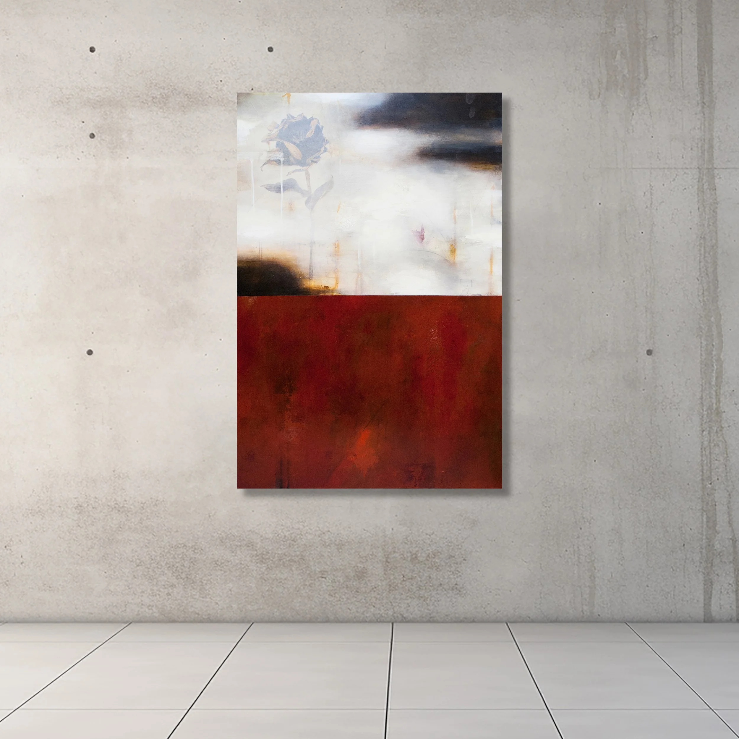 FIRST LIGHT

 

 Acrylic, charcoal, pencil, crayon, paper on panel 36" x 24" SOLD