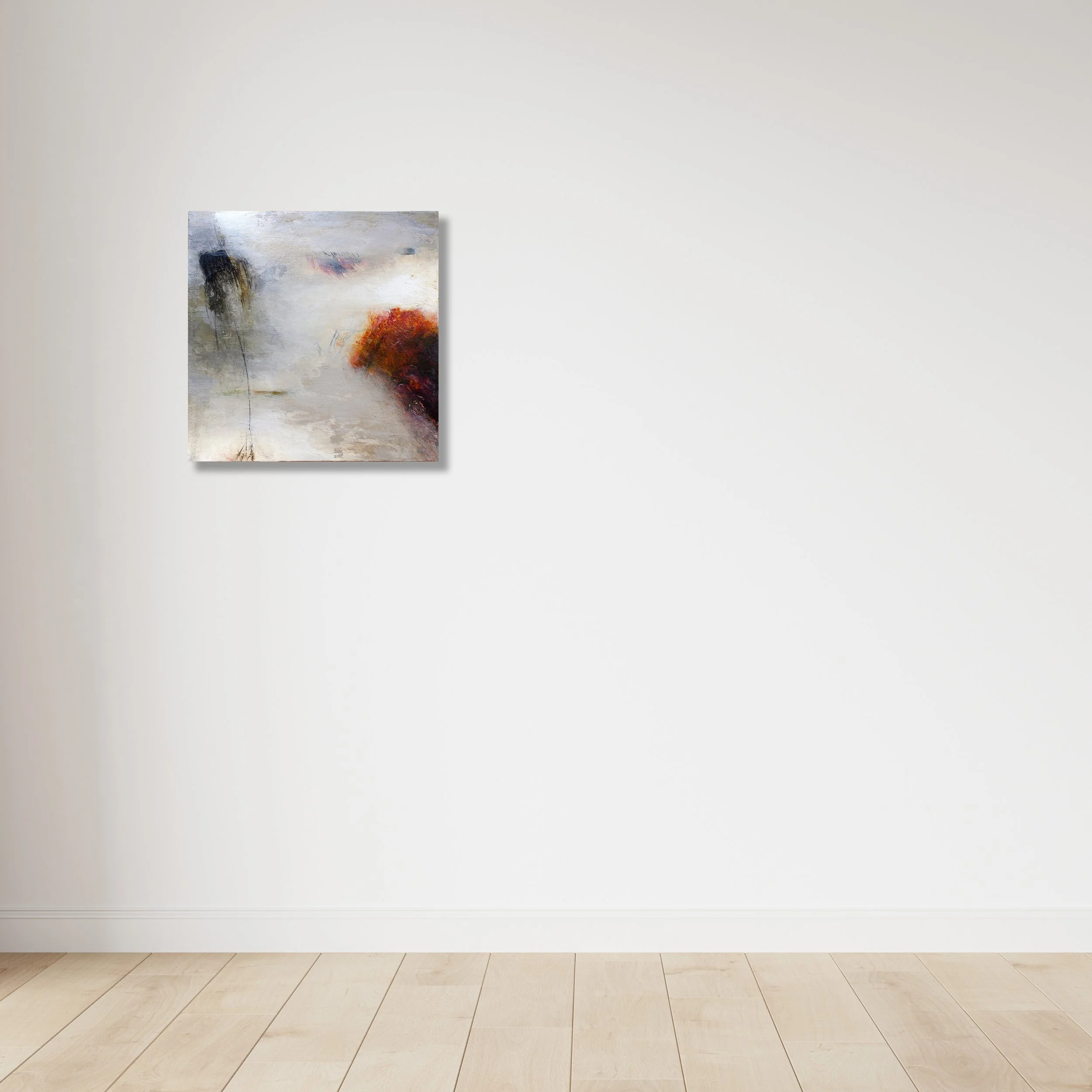 BLOWING IN

 

 Acrylic, charcoal, pencil, crayon, paper on panel 12" x 12" SOLD