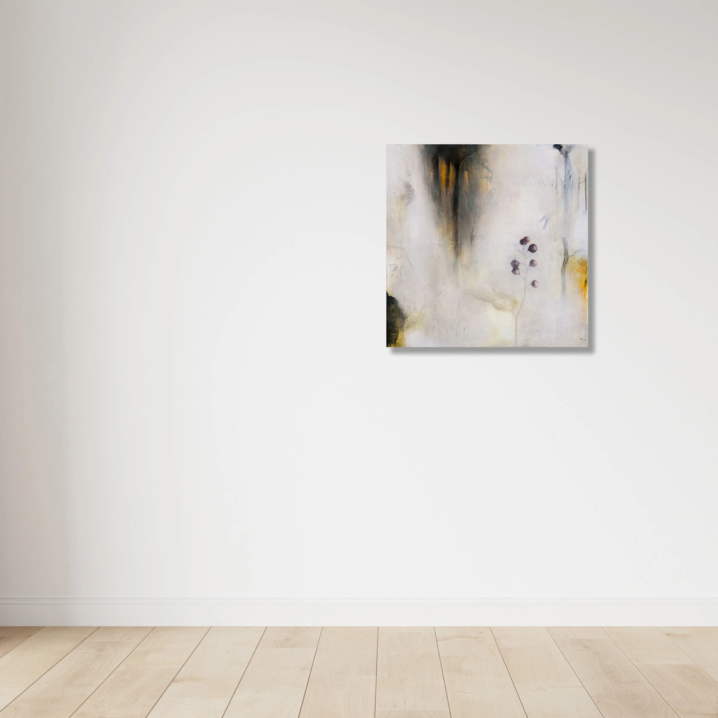 IN WAITING 

 

 Acrylic, charcoal, pencil, crayon, paper on panel 18" x 18" SOLD