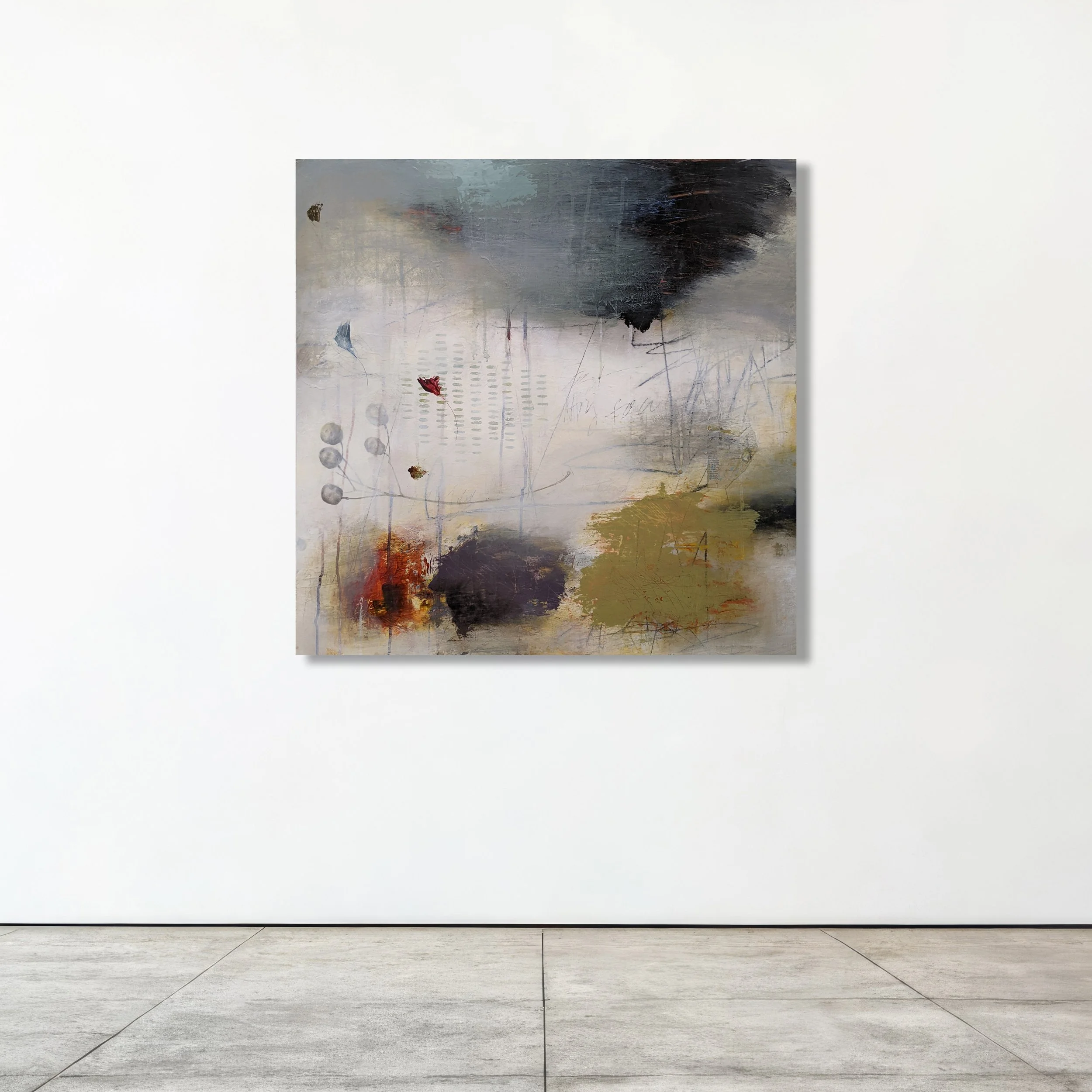 SUCCESSION

 

 Acrylic, charcoal, pencil, crayon, paper on panel 36" X 36" SOLD