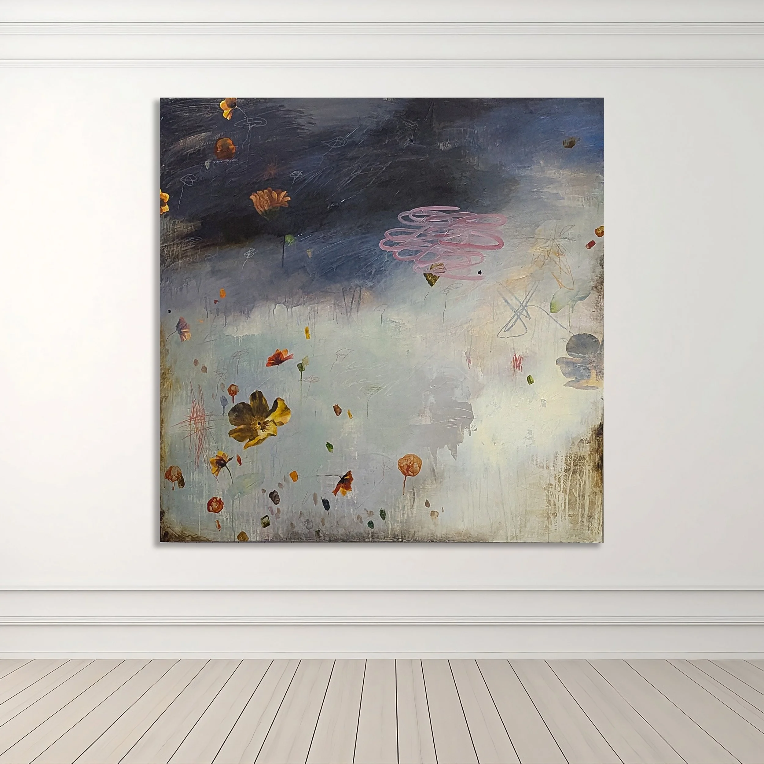 REPEATING

 

 Acrylic, charcoal, pencil, paper on panel 52" x 52" SOLD