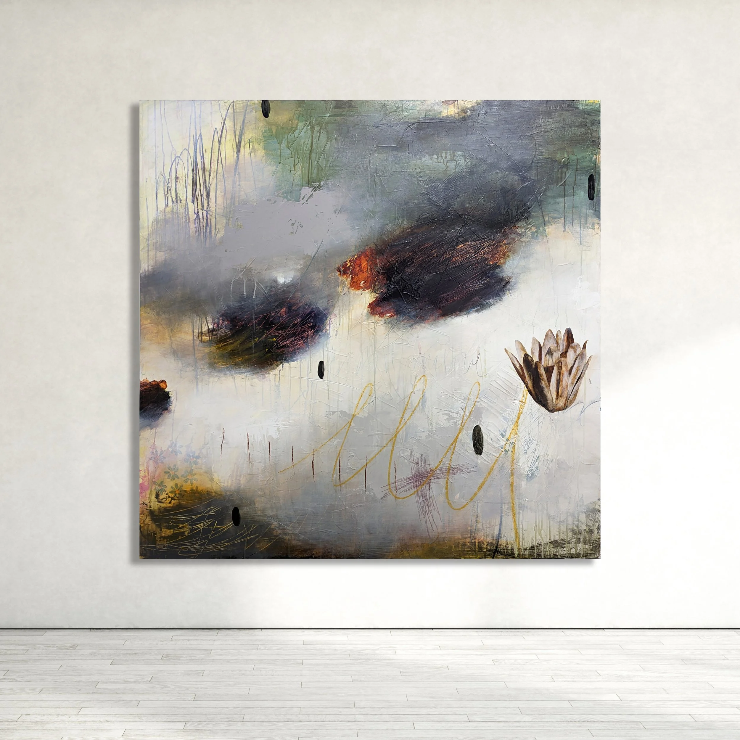 ANTICIPATION

 

 Acrylic, charcoal, pencil, crayon, paper on panel 48" x 48"  Available  