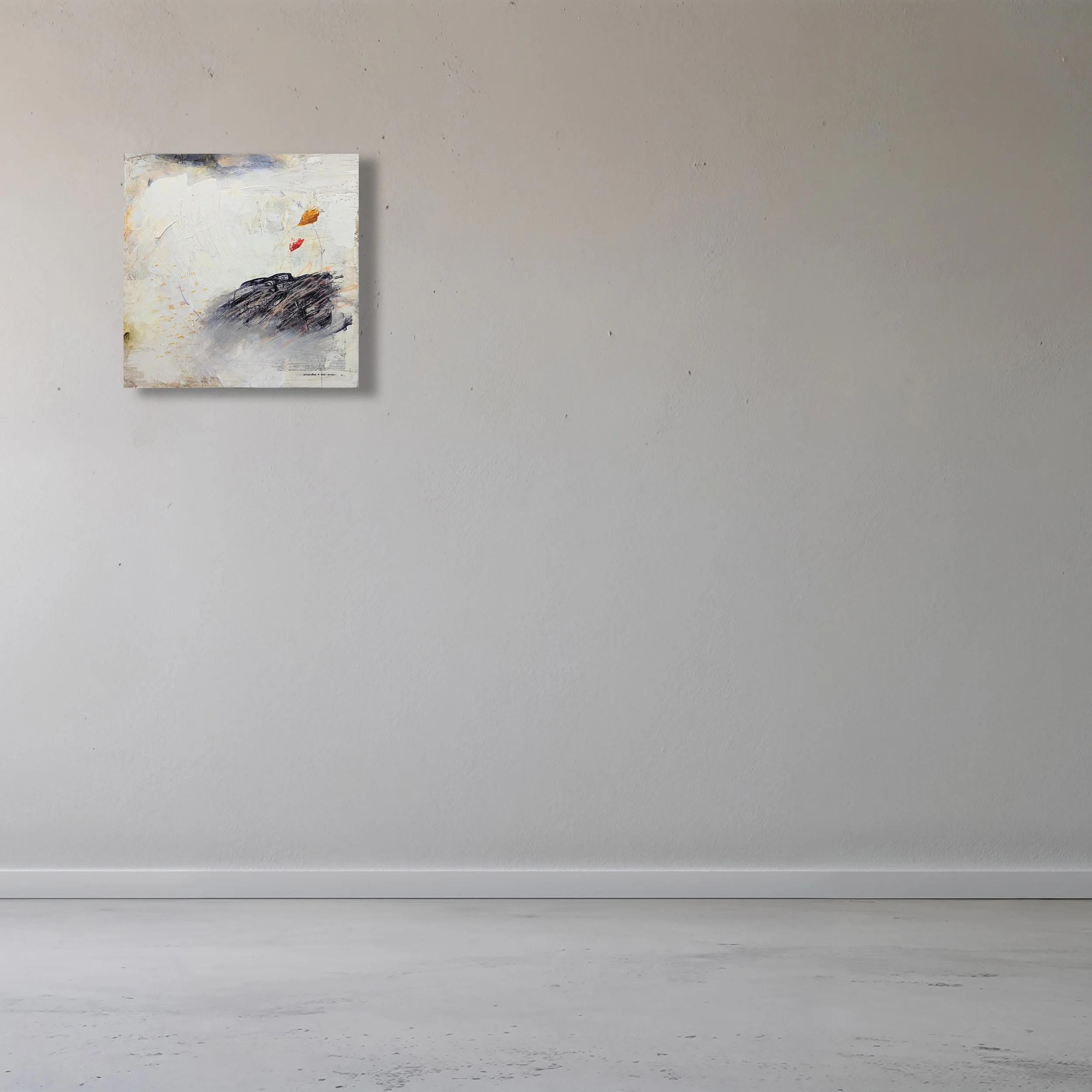 INGRAINED

 

 Acrylic, charcoal, pencil, crayon, paper on panel 12" X 12" SOLD