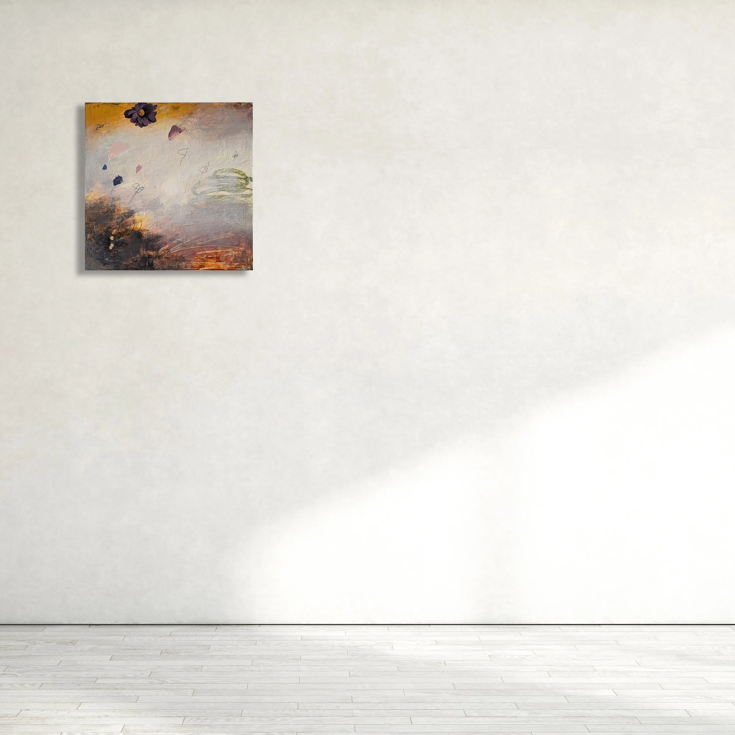 MORNING LIGHT

 

 Acrylic, charcoal, pencil, crayon, paper on panel 12" X 12" SOLD