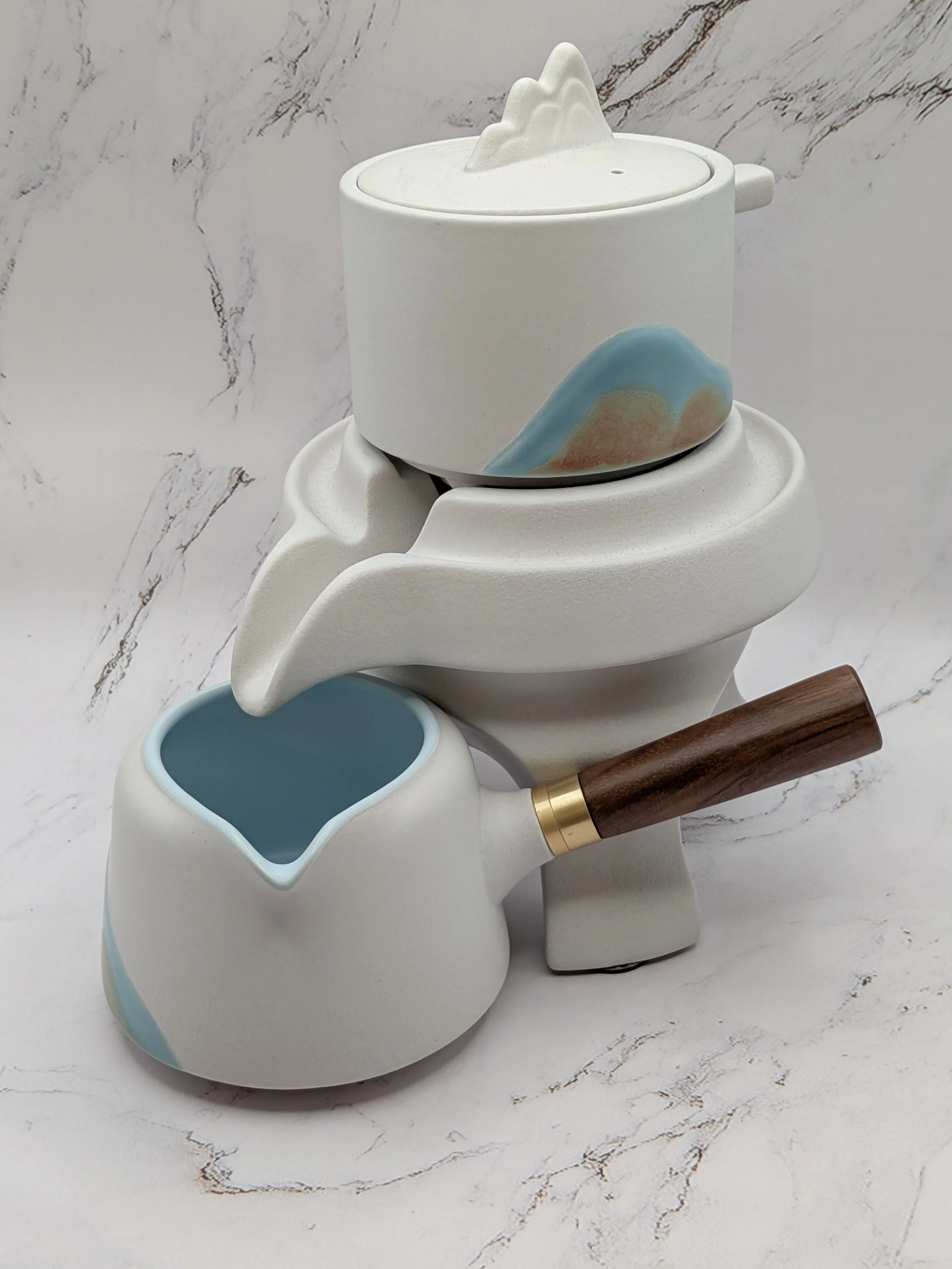 Chinese Ceramic Mill-Style Tea Set