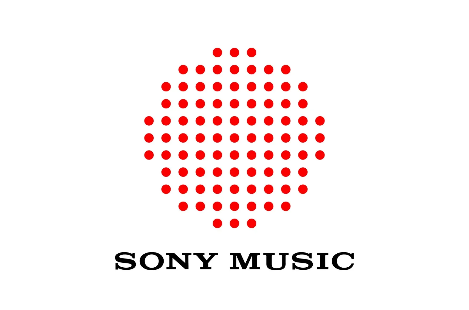 Sony Music logo with a red dotted sphere above the company's name.